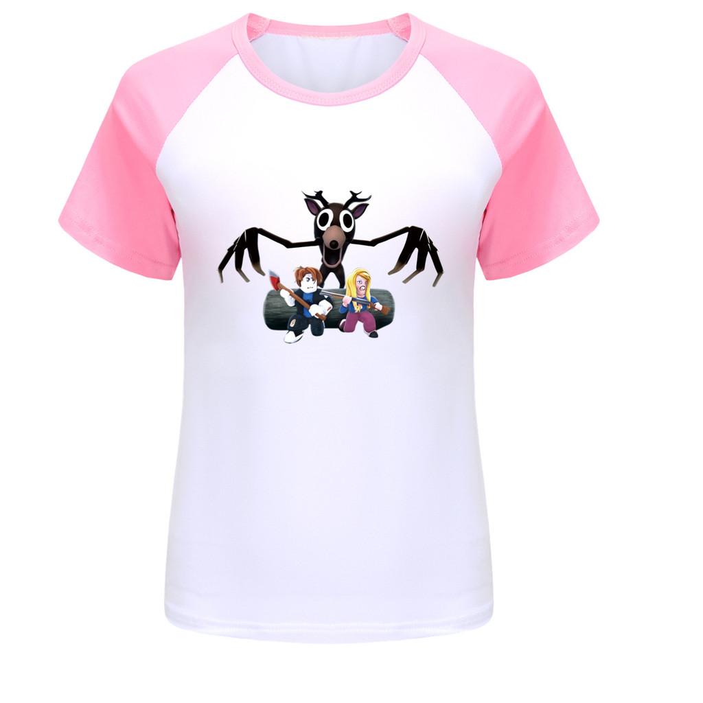 Kids Girls Boys 99 Nights In the Forest Print Raglan Short Sleeves T-Shirt