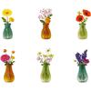 Mini Magnetic Vase Refrigerator Magnet with Magnet Glass Small Vase Kitchen Fridge Decor Creative Magnetic Ornament 3-Pack