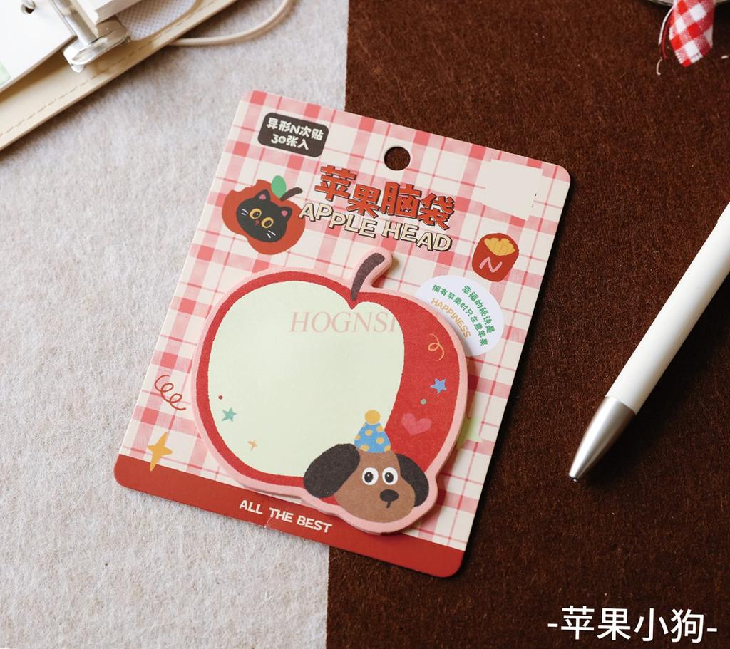 1pack Apple Cute Alien Convenience Account Cartoon Creative Student Fruit Message Material Convenience Sticker