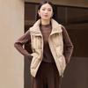 New Down Vest Women's Retro Light and Thin Large Size Vest Stand-up Collar White Duck Down Pressure Glue Vest Tide