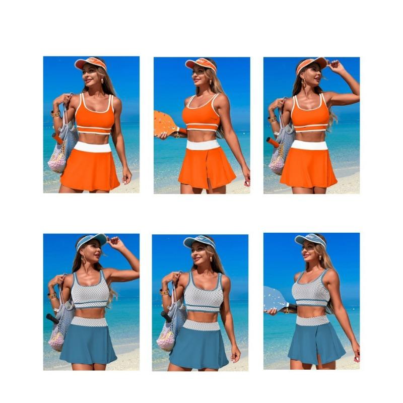 Dámské rychleschnoucí vysoce elastické dvoudílné dělené plavky Bikini pro plážové sporty