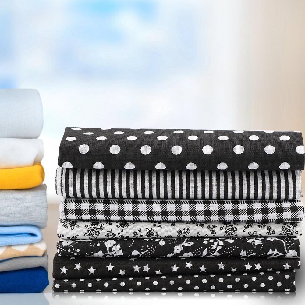 7pcs 50*50cm Cotton Fabric DIY Assorted Squares Pre Cut Bedding Kit Quarters Bundle