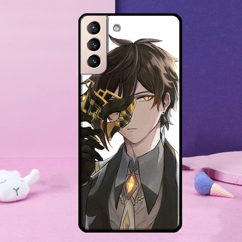 Zhongli Genshin Impact Phone Case For Samsung Galaxy S24 Ultra S25 Ultra S9 S10 S20 S21 S22 Plus S23 S24 FE Cover