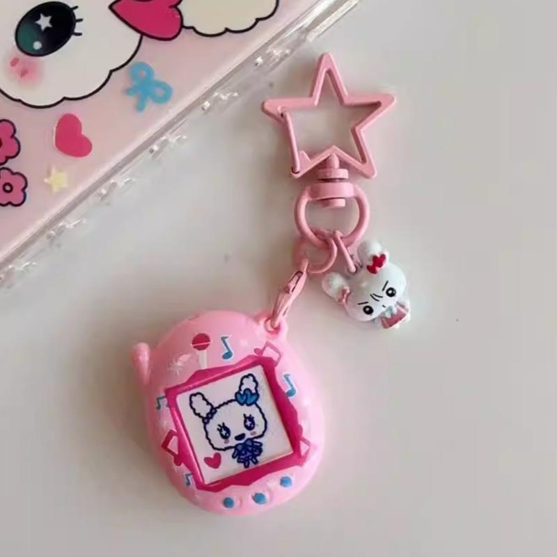 Japan Tamagotchi Charms Mametchi Lovelitchi Cute Pendant Key Ring Creative Bag Charms Collectible Decoration Kids Birthday Gifts Premium Quality