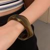 Acrylic Marbled Thin Round Bangle - Retro Minimalist Luxury Bracelet for Women