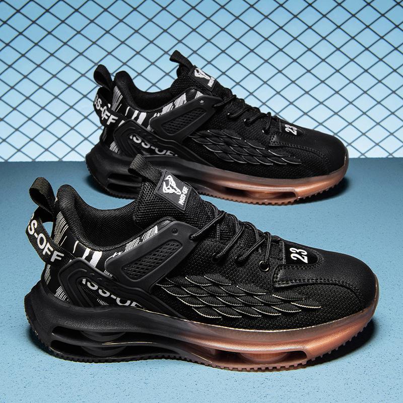 Men's shoes summer new thick-soled mesh fly-woven breathable non-slip men's dad height-increasing sports running shoes