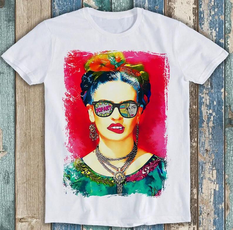 Frida Kahlo Pink Watercolor Lips Bite Best Seller Funny Gift Tee T Shirt M1586