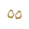 Stainless Steel Irregular Shaped Drop Earrings for Women Lady Classic Geometric Hollow Stud Earrings Banquet Jewelry Accessories