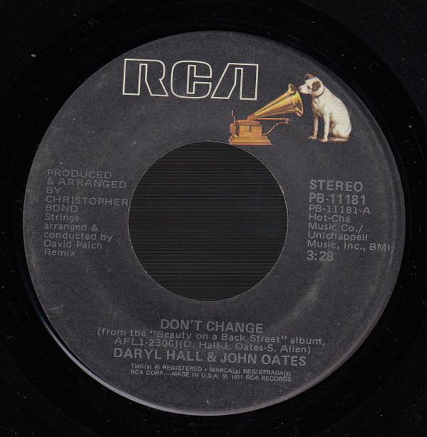 

7-дюймовая пластинка DARYL HALL JOHN OATES Dont Change PB11181 RCA 1977 США Рок Б/у