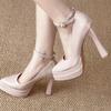 Fashion High Heels Women Mary Jance Shoes Pointed Toe Elegant Sandals Sexy Luxury Shoes 2025 Summer Designer Chunky Lolita Mujer Zapatos
