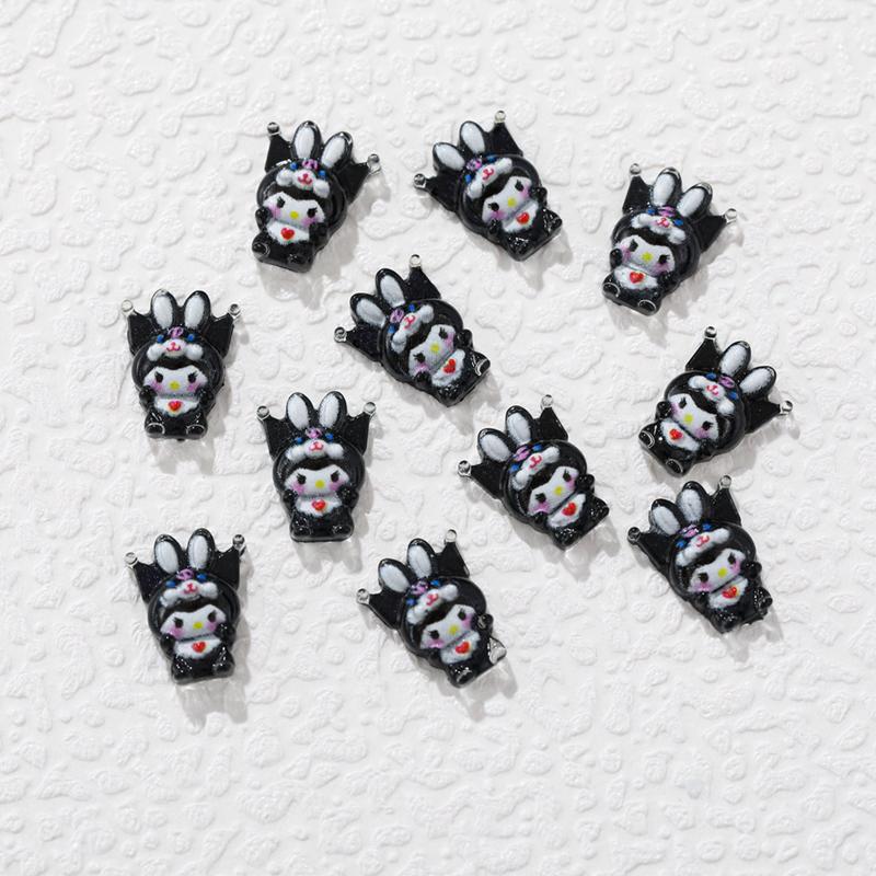 60 Pcs New 3D Mini Cartoon Puppy Little Rabbit Lovely Resin Flat Back Scrapbook Diy Nail Decoration Component Holiday Gifts A6