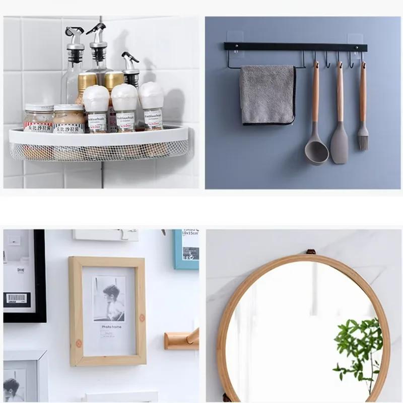 10/150x Transparent Hole-Free Hook No Drilling Home Decoration Accessories Can Hang Frames Posters Clocks Kitchen Rack Supplies