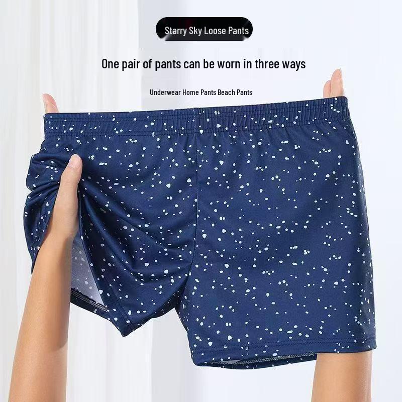 

Men s Starry Sky Print Cotton Breathable Shorts - Small, Quick-Drying, Comfortable, Home Wear 3XL Waist 38cm [140-160 cm] синій