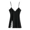 Chemise da notte estiva con bretelline in pizzo: Sexy Carino Stile Slim da Donna con Imbottitura Regolabile