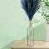 Geometry Shape Metal Vase Frame Stand for Branches, Wheat Decorative Multifunctional 9x9x42cm Iron Art Frame Tabletop Ornament