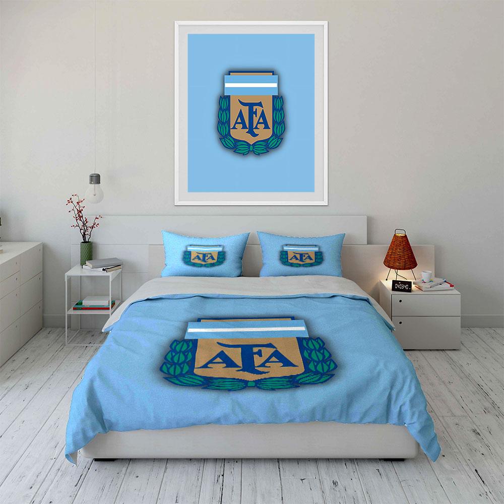 Blue AFA Sports Team Bedding Set Bedding Duvet Cover Set Duvet Cover Pillowcases (1 * Duvet Cover 2 * Pillowcases, without duvet insert)