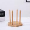 Bamboo Wooden Cup Storage Rack Creative Round DIY Household Cup Holder For Disposable Paper Cup Counter Desktop Storage Rack