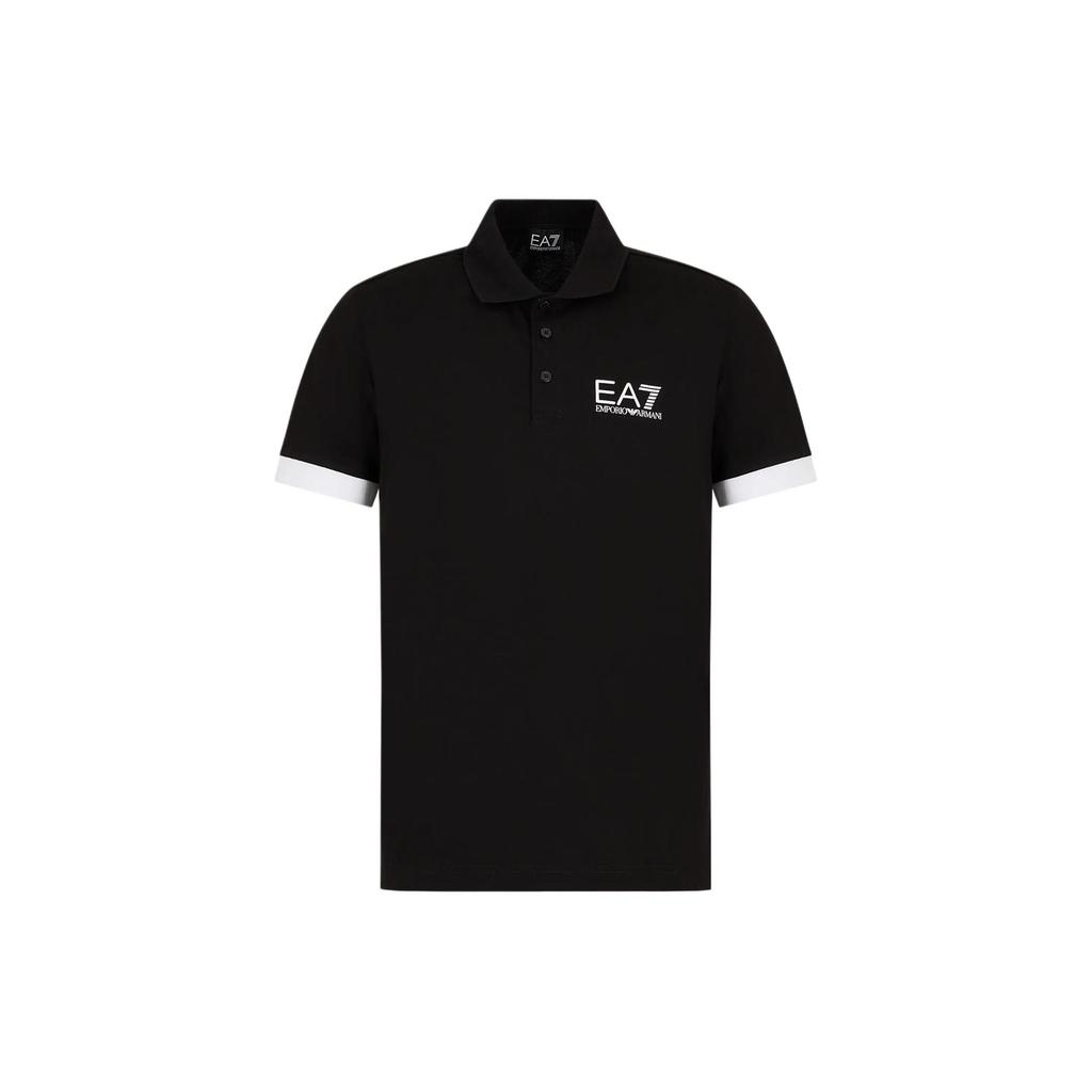 Emporio Armani EA7 SS24 Polo Shirt Men's Black 3DPF03-PJ02Z-1200