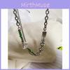 Retro Geometric Stainless Steel Necklace With Multilayer Design For Men And Women