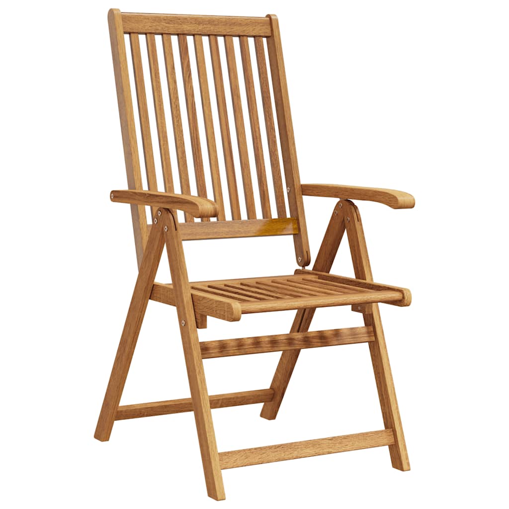 Garden Chairs 2 pcs. Foldable Solid Acacia Wood Brown