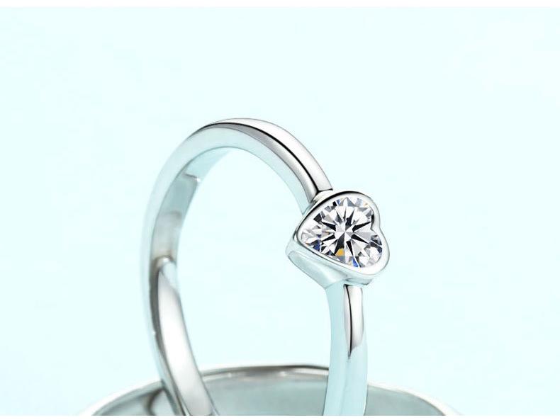 S925 Silver Couple Rings for Men & Women: Japanese & Korean Style Love Heart Matching Rings, Perfect for Proposals and Romantic Gifts.