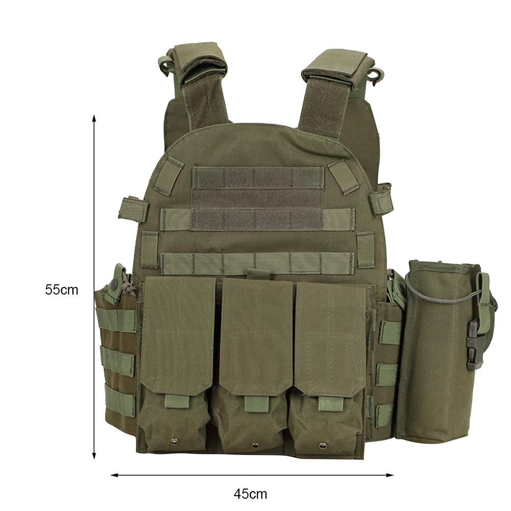 Adjustable 600D Nylon Camouflage Hunting Vest Multi-Functional Molle Chest Waistcoat for Men Women Outdoor Camping Travel Sports