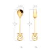1pc 304 Stainless Steel Spoon Fork Creative Octopus Heart Shaped Small Spoon Fork for Household Fruit Fork Dessert Coffee Spoon