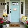 Wooden Hanging Sign Welcome Door for Front Door, Waterproof Sign, Colorful Spring Decor Hanger Decoration Home Farmhouse Garden Yard Porch