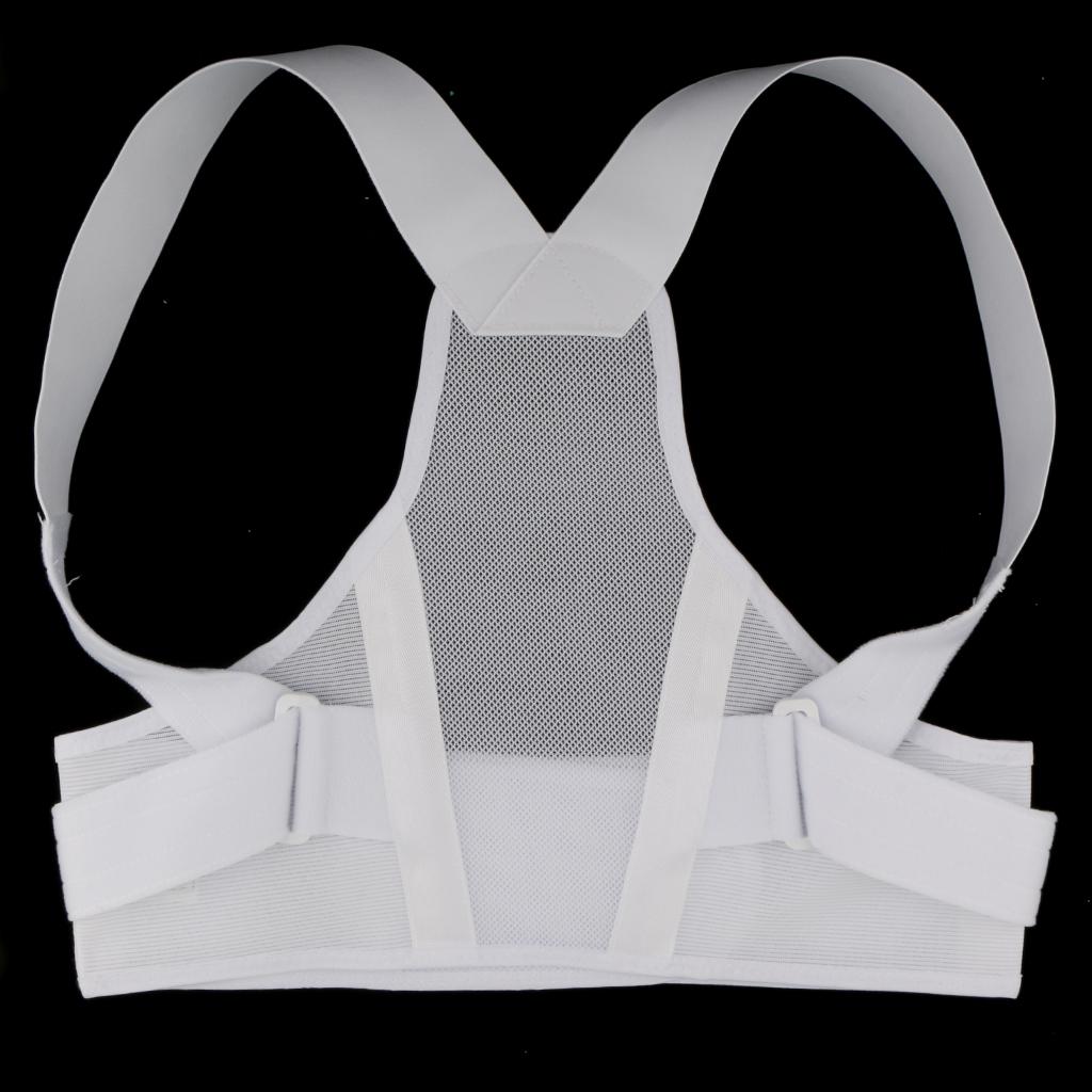 Adult Adjustable Back Shoulder Posture Belt Brace Humpback Support L