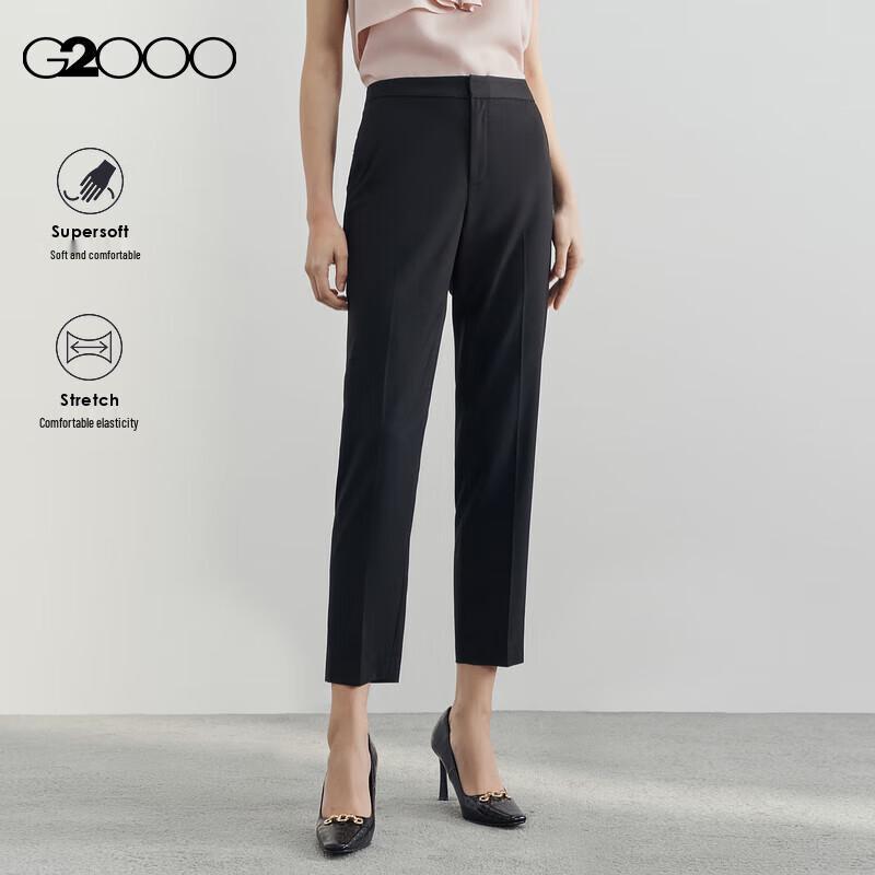 G2000 Women s Comfort Stretch Jacquard Formal Cigarette Suit Pants 32