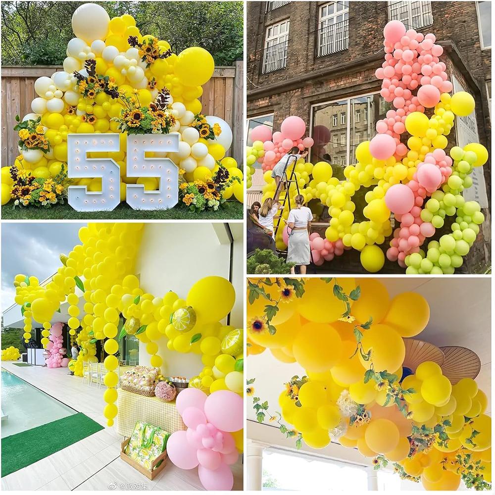 Sunflower Theme Balloons Set Yellow Balloon Garland Arch Kit Birthday Party Baby Shower Wedding Anniversary Gender Reveal Decor
