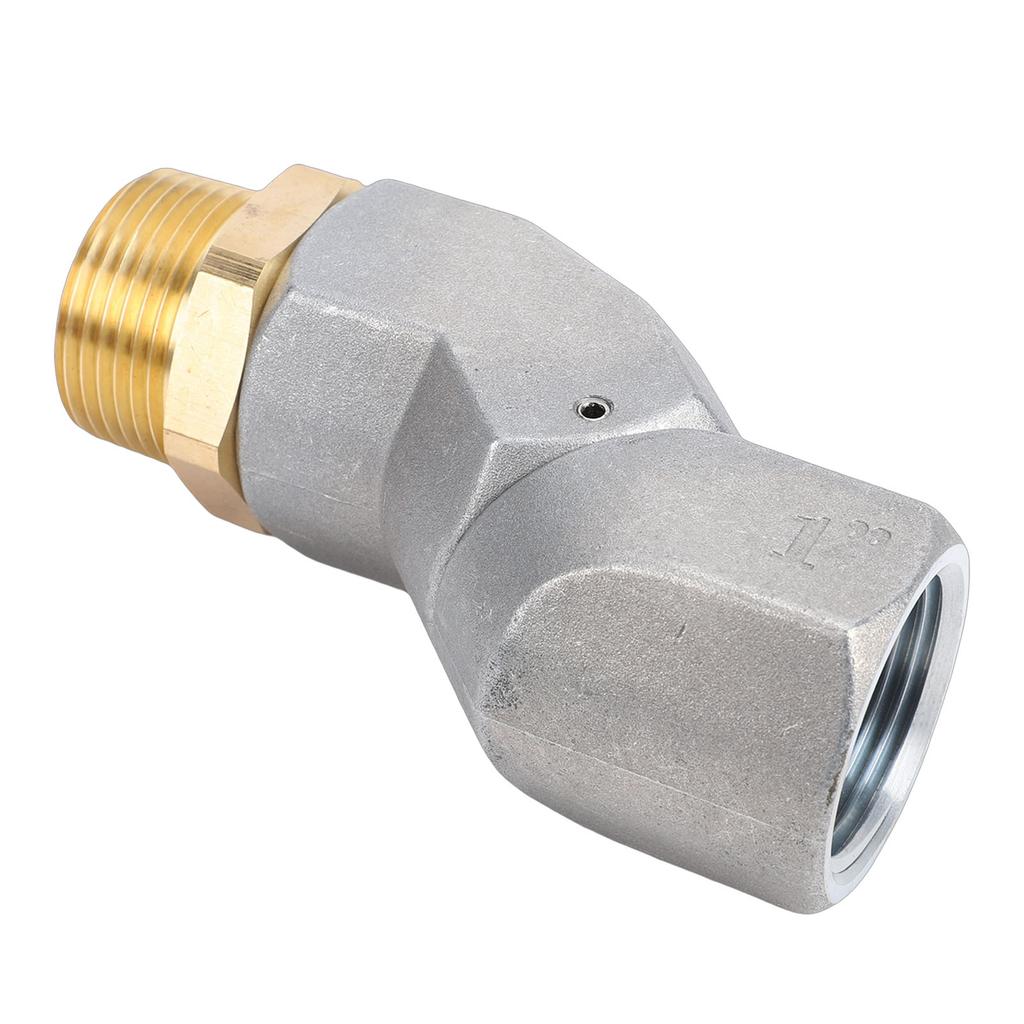 1 Inch NPT Fuel Nozzle Adapter 360 Degree Rotating Zinc Alloy Refueling Hose Connector for Transfer Pump Tank