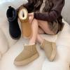 Snow boots women's thick-soled outer wear 2025 winter new fur integrated short boots thickened cotton shoes non-slip warm shoes