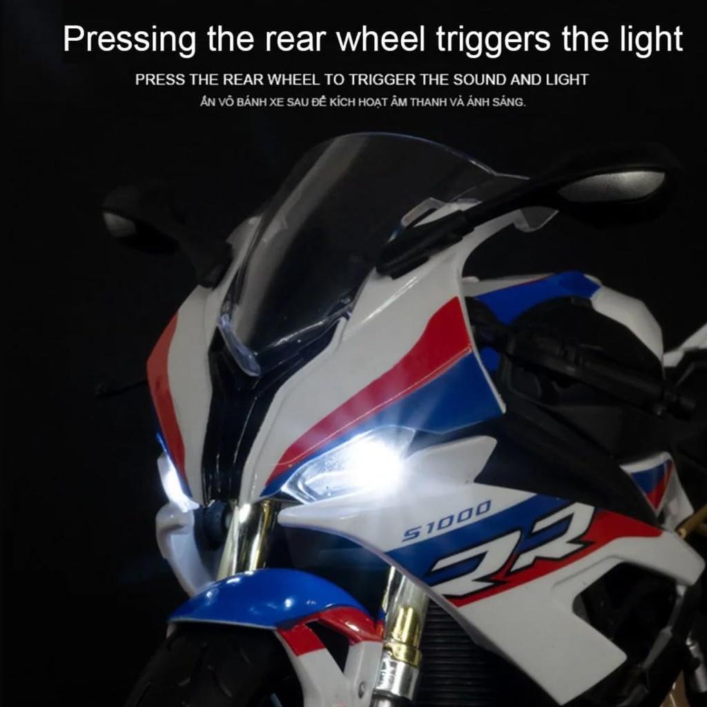 1/9 Scale BMW S1000RR Adult Die Casting Motorcycle Model Gift Series Vehicles Collectible Moto Toys Gift Collection