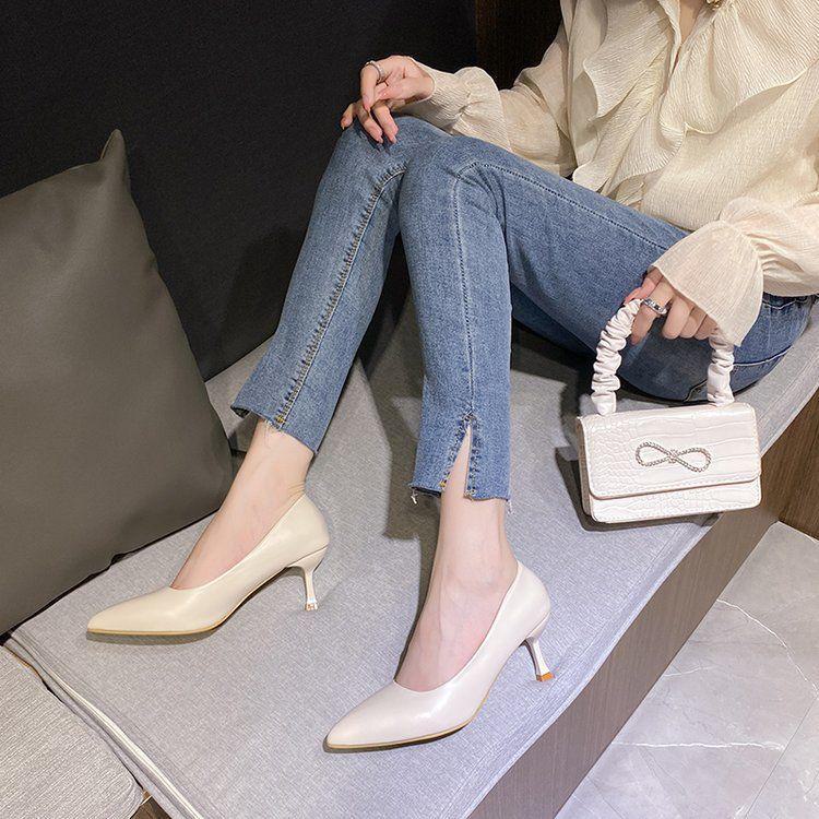 Escarpins à talons hauts et bout pointu pour femmes de grande taille (Taille 41-43) - Chaussures de travail élégantes et professionnelles