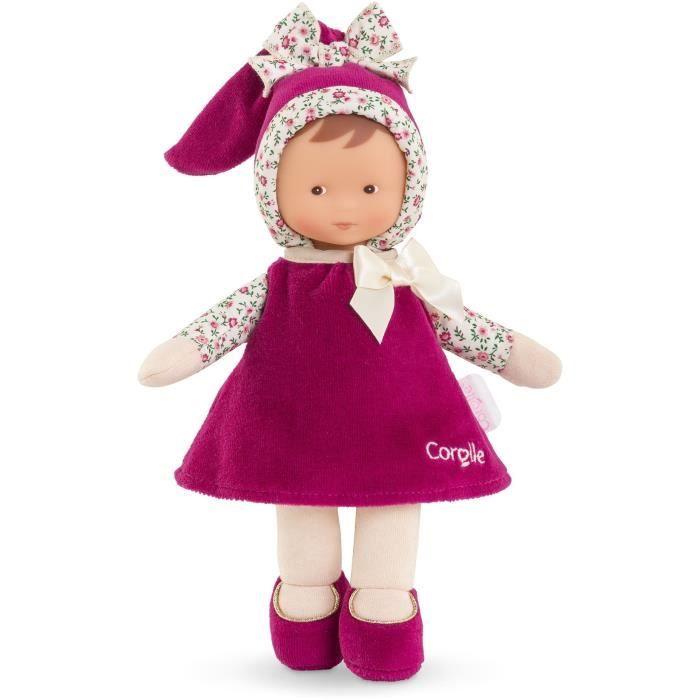 Doudou - COROLLE - Miss Rose Grenadine - 25 cm - senteur vanille - dès la naissance