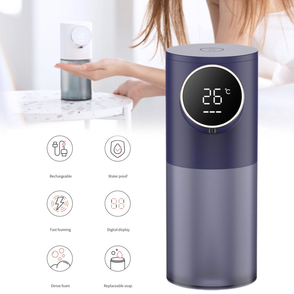 Automatic Soap Dispenser with Temperature Display Non Contact Induction Foam Soap Dispenser USB Rechargeable Foaming Type 2