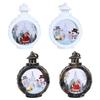 Christmas Round Glass Small Wind Light Decoration Retro Christmas Night Light Window Display Holiday Decoration Supplies Display