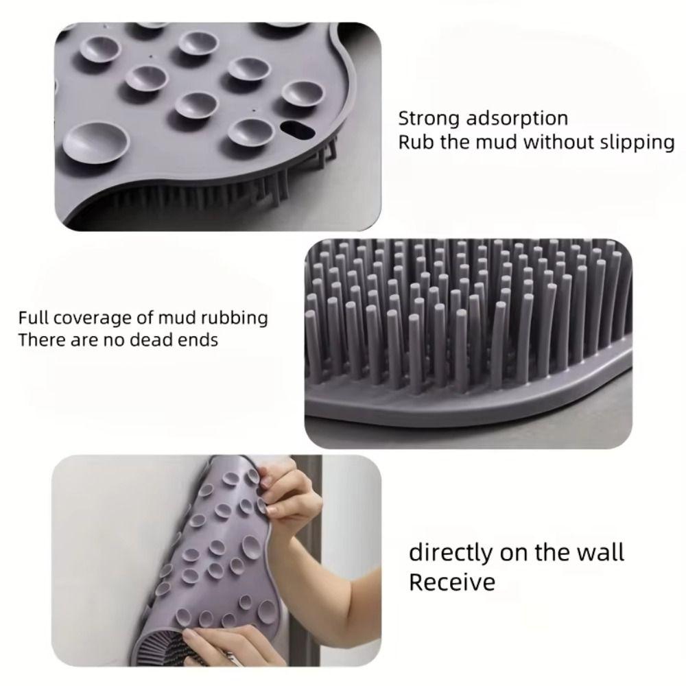 Soft Bristles Back Scrubber Suction Cup Exfoliating Foot Brush stable Shower Feet Cleaner Bathroom