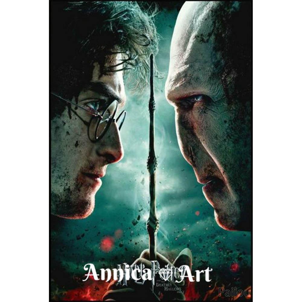 Harry Potter Cartoon Stich Bilder Set Künstliche Leinwand Hogwarts Schule Mosaik Stich 5d Diy Vollbohrer Diamantmalerei Kunst