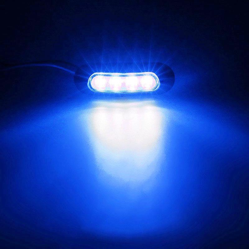 4PCS 12V-24V 4 SMD Led Side Marker Indicator Car Lights Front Rear for Trucks Cab RV Trailer Amber/Red/White/Green/Blue Back Up Lights 1