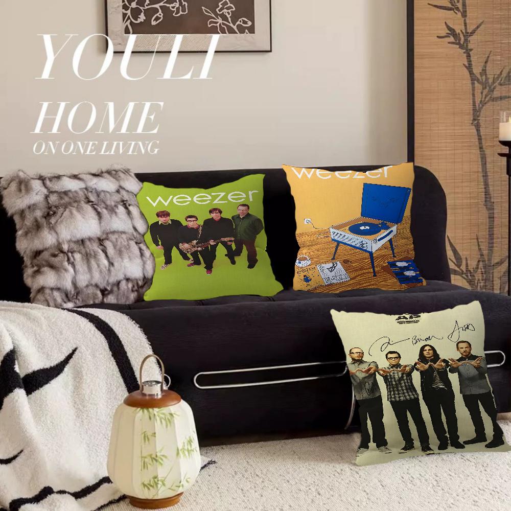Weezer Music Band Pillow Cushion Cover Pillowcase Living Room Sofa Home Decor Customized