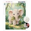 Frameless DIY Pearl Bead Painting Kit Adorable Elephant Pattern Creative Relaxing Craft Canvas Home Decor Gift for Adults