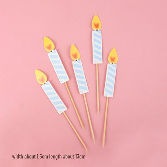 Sushi Cartoon Cupcake Toppers & Ice Cream Flag Picks for Happy Birthday Desserts