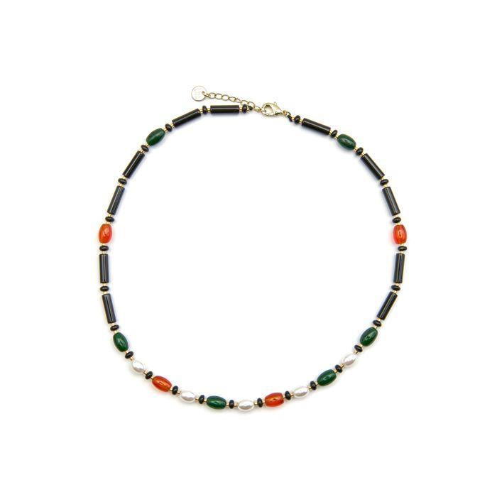 Collier Luxenter avec Onyx finition or 18k - Coepil