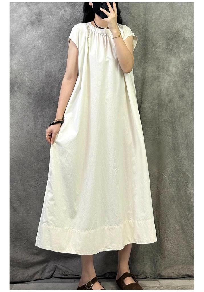 Elegante Vestido de Verano Retro Francés - Tallas Grandes, Corte Holgado, Favorecedor y Elegante