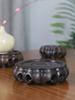 Solid Wood Circular Small Base Vase, Flower Pot, Strange Stone Tea Pot, Handicraft, Pallet, Wood Carving Decoration Ornaments