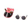 Pet Baseball Cap with Ear Holes Adjustable Cat Sun Protection Hat with Collar/Glasses Accessories for Smalls Cats Dogs