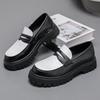 Fashion Classic Men Loafers PU Thick Sole Wear-resistant Fashionable Big Head Leather Shoes Men Casual Business Banquet Shoes Size 38-46