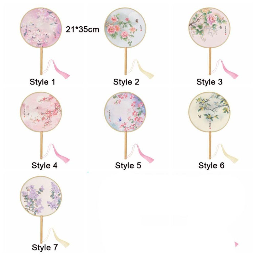 with Pendant Embroidery Fan Chinese Style Silk Fan Classical Chinese Style Fan Photography Prop